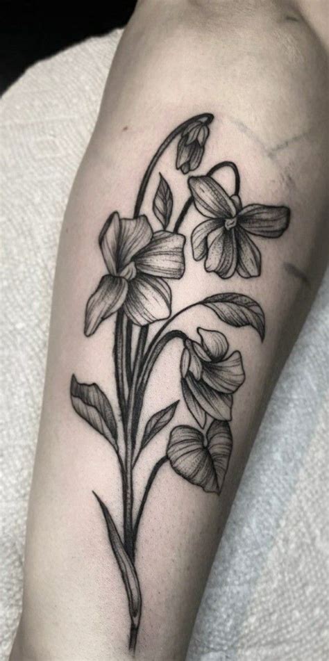 black and white violet tattoo|More.